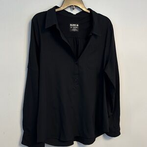 Reel Legends Women's Classic Black Button Down Shirt
